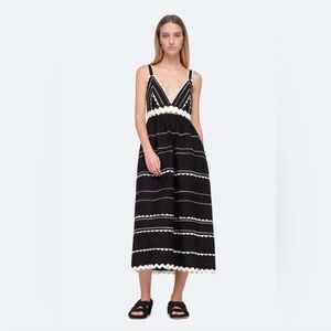 Sea NY Ric-Rac Dress Black and White Sz 14